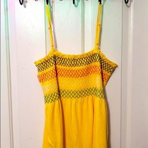 Yellow Spaghetti Strap Tank Top (NEW)